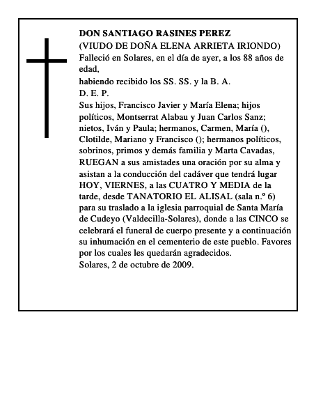 DON SANTIAGO RASINES PEREZ