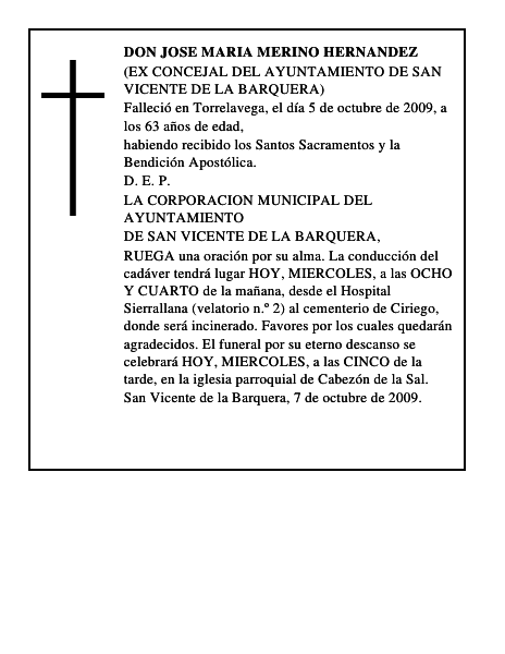 DON JOSE MARIA MERINO HERNANDEZ