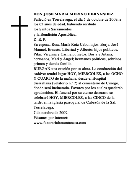 DON JOSE MARIA MERINO HERNANDEZ