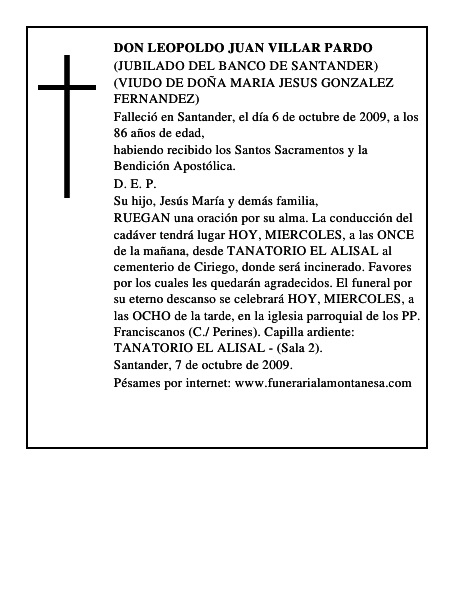 DON LEOPOLDO JUAN VILLAR PARDO
