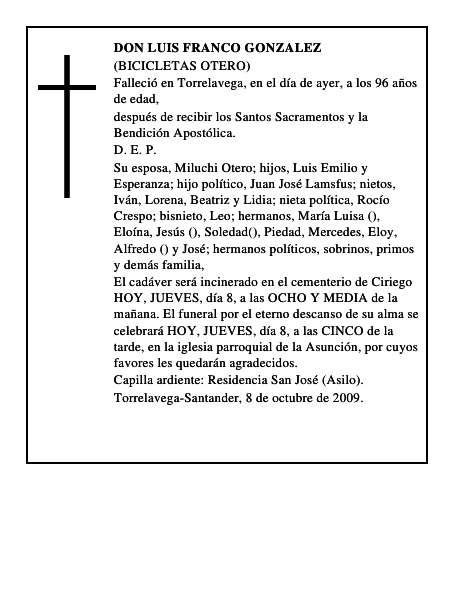 DON LUIS FRANCO GONZALEZ