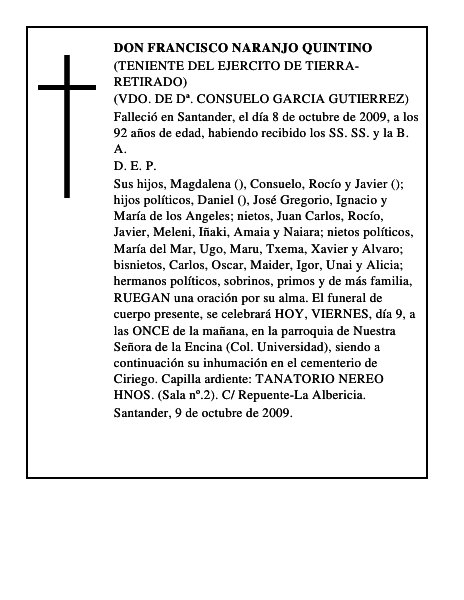 DON FRANCISCO NARANJO QUINTINO