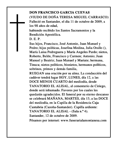 DON FRANCISCO GARCIA CUEVAS