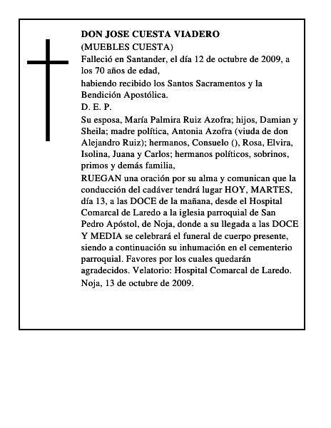 DON JOSE CUESTA VIADERO