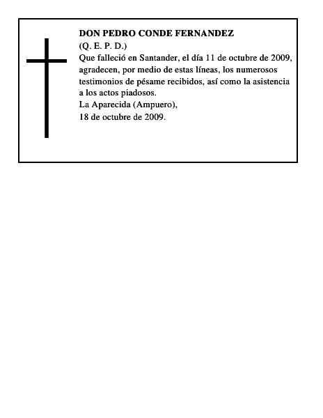 DON PEDRO CONDE FERNANDEZ