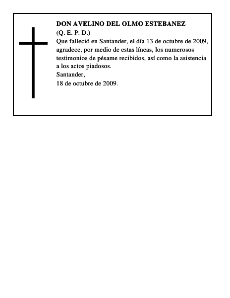 DON AVELINO DEL OLMO ESTEBANEZ