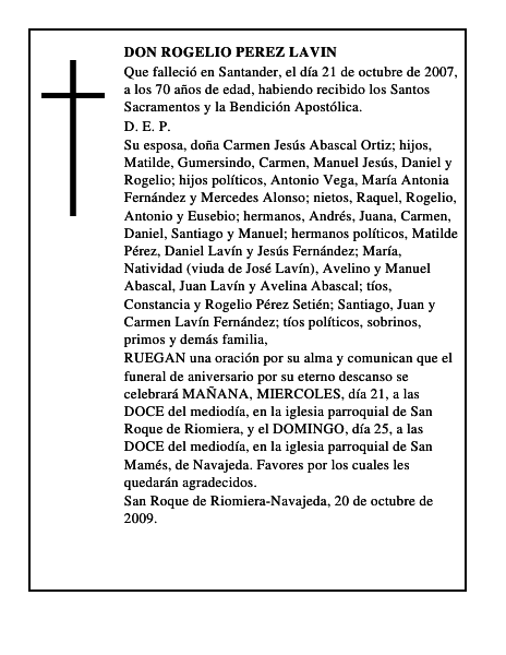 DON ROGELIO PEREZ LAVIN