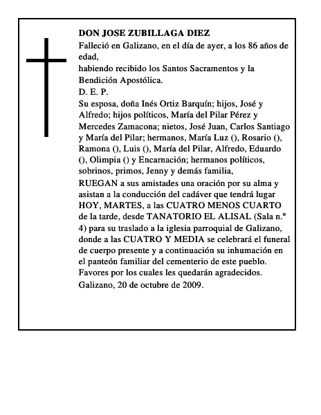 DON JOSE ZUBILLAGA DIEZ