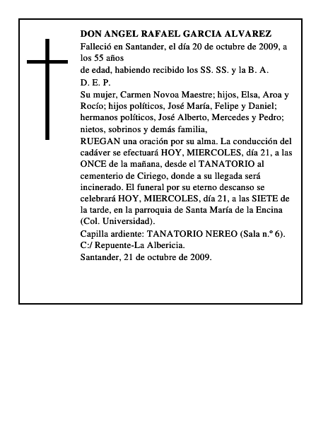 DON ANGEL RAFAEL GARCIA ALVAREZ