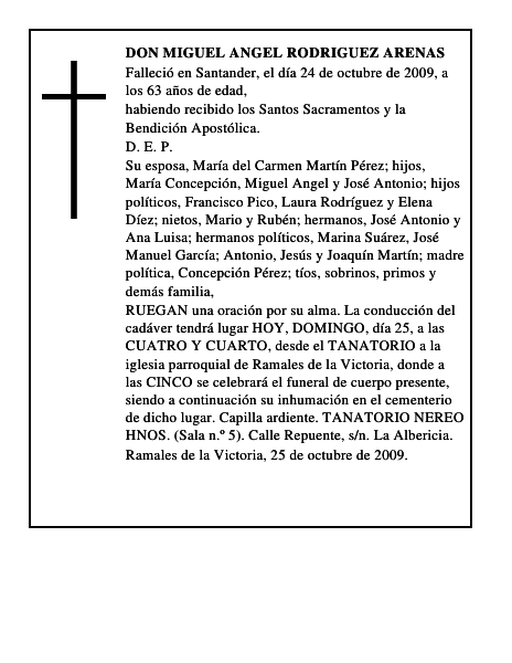 DON MIGUEL ANGEL RODRIGUEZ ARENAS