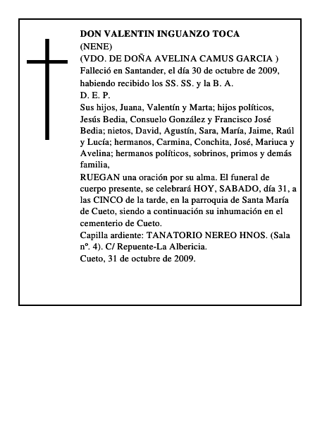 DON VALENTIN INGUANZO TOCA