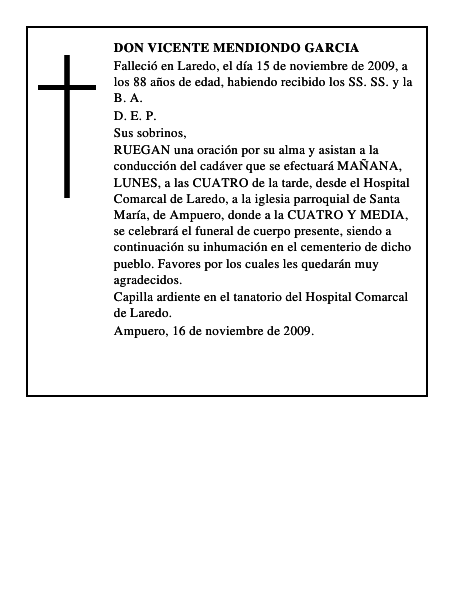 DON VICENTE MENDIONDO GARCIA