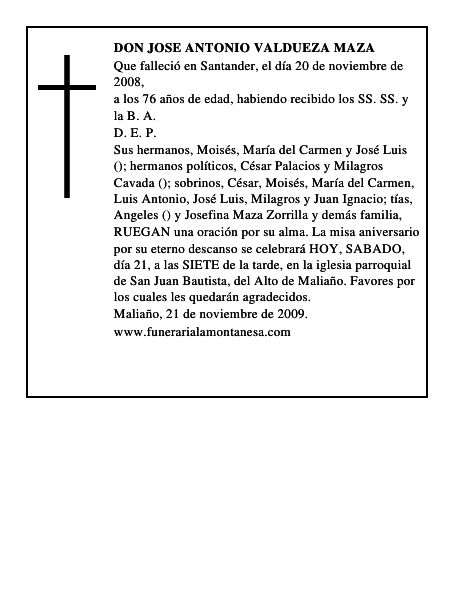 DON JOSE ANTONIO VALDUEZA MAZA
