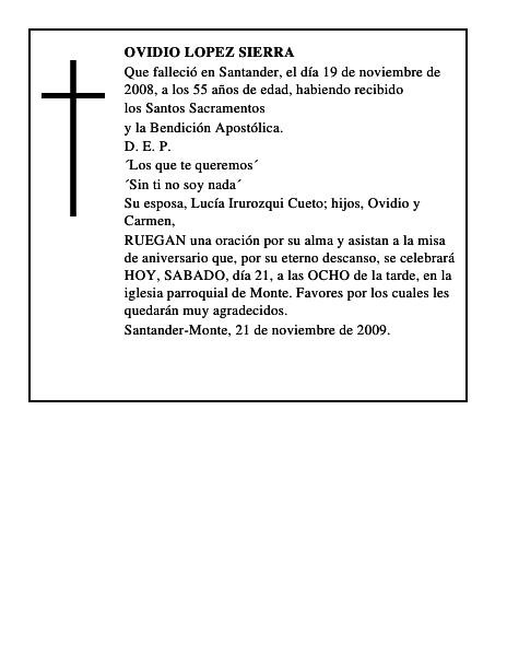 OVIDIO LOPEZ SIERRA