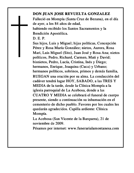 DON JUAN JOSE REVUELTA GONZALEZ