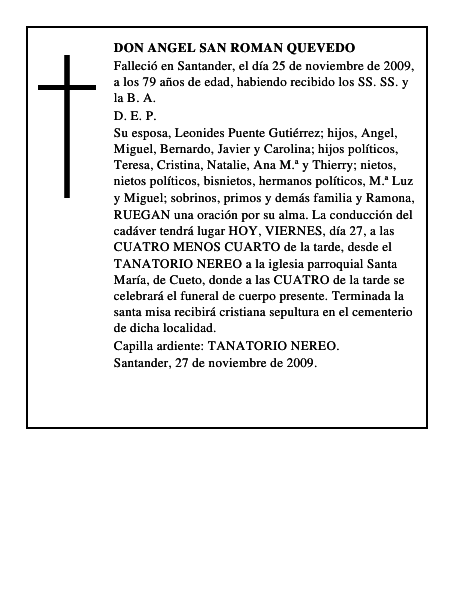 DON ANGEL SAN ROMAN QUEVEDO
