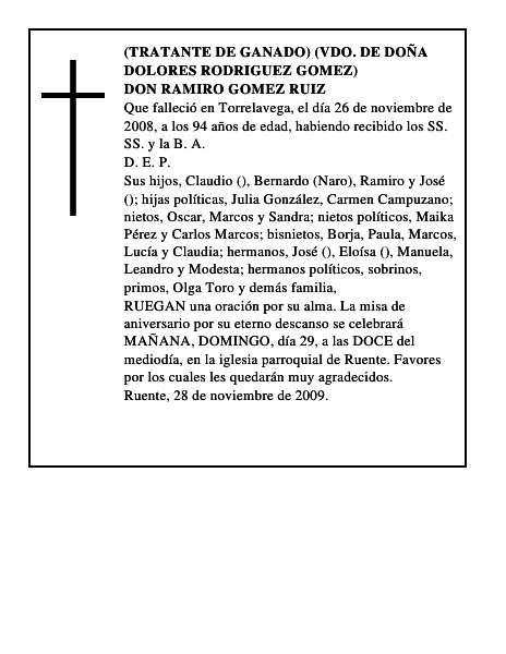 DON RAMIRO GOMEZ RUIZ