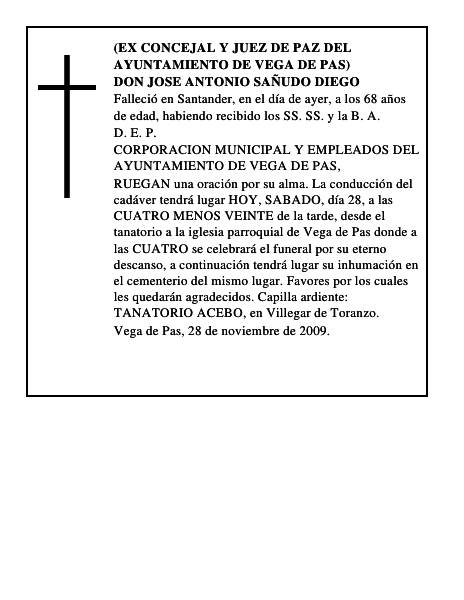 DON JOSE ANTONIO SAÑUDO DIEGO