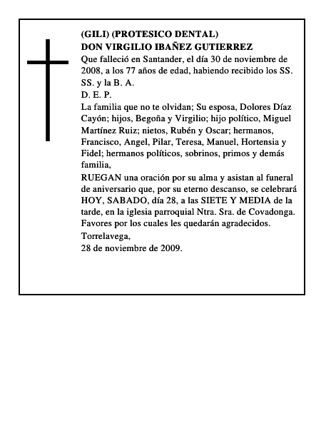 DON VIRGILIO IBAÑEZ GUTIERREZ