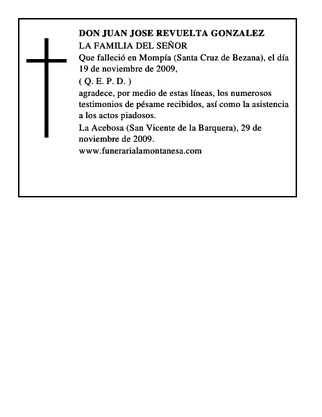 DON JUAN JOSE REVUELTA GONZALEZ