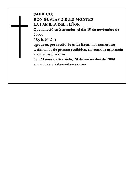 DON GUSTAVO RUIZ MONTES