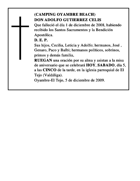 DON ADOLFO GUTIERREZ CELIS