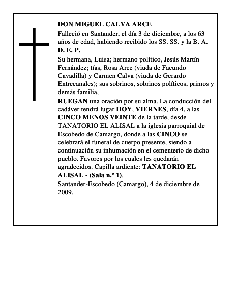 DON MIGUEL CALVA ARCE