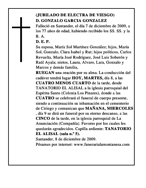 D. GONZALO GARCIA GONZALEZ