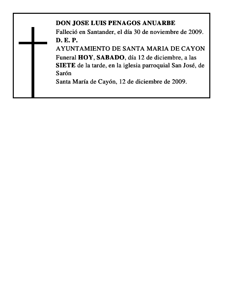 DON JOSE LUIS PENAGOS ANUARBE