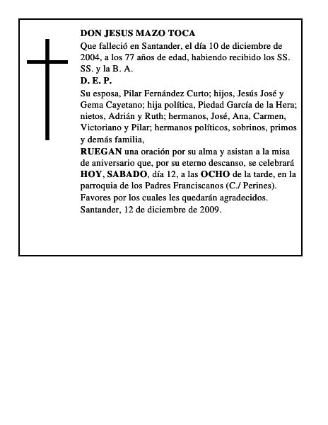 DON JESUS MAZO TOCA