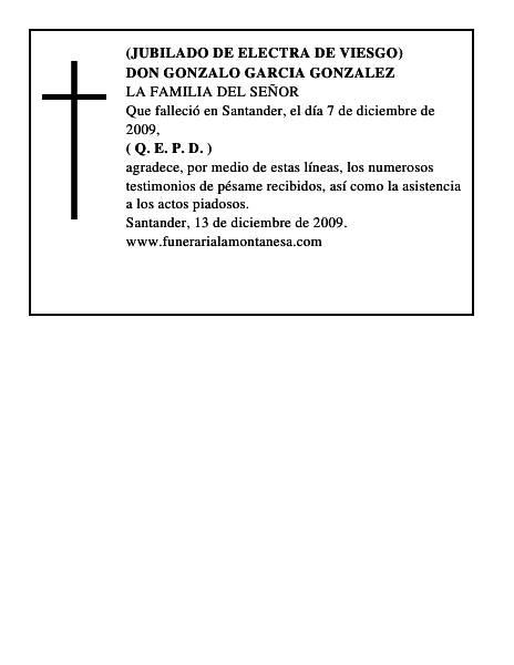 DON GONZALO GARCIA GONZALEZ