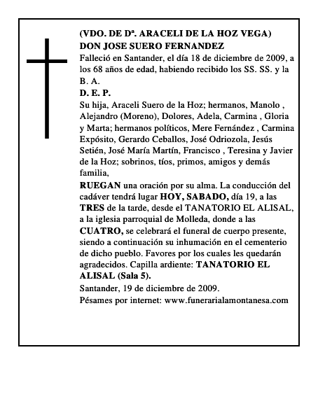 DON JOSE SUERO FERNANDEZ