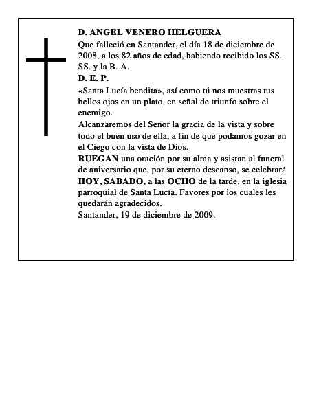 D. ANGEL VENERO HELGUERA