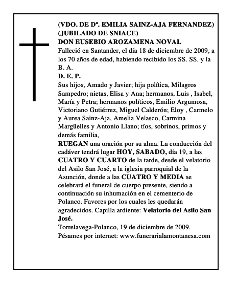 DON EUSEBIO AROZAMENA NOVAL