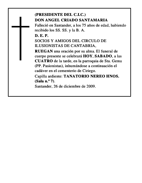 DON ANGEL CRIADO SANTAMARIA