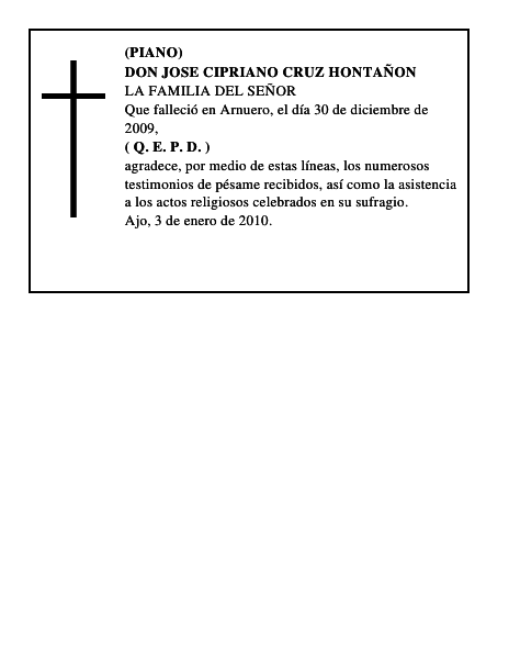 DON JOSE CIPRIANO CRUZ HONTAÑON