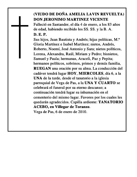 DON JERONIMO MARTINEZ VICENTE