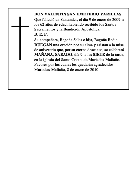 DON VALENTIN SAN EMETERIO VARILLAS