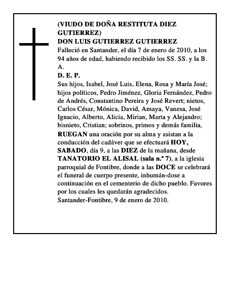 DON LUIS GUTIERREZ GUTIERREZ