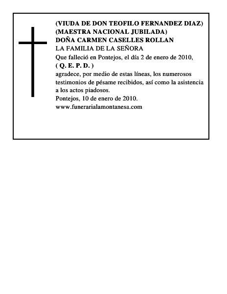 DOÑA CARMEN CASELLES ROLLAN