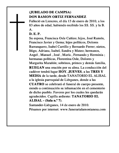 DON RAMON ORTIZ FERNANDEZ
