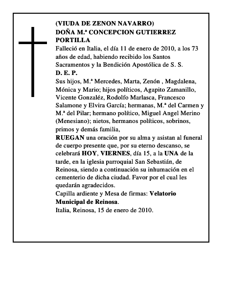 DOÑA M.ª CONCEPCION GUTIERREZ PORTILLA