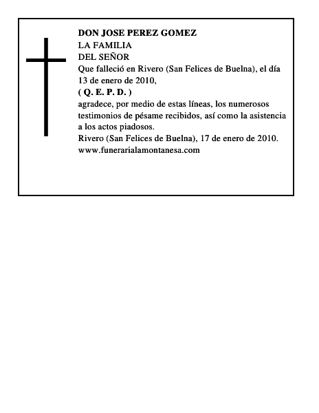 DON JOSE PEREZ GOMEZ