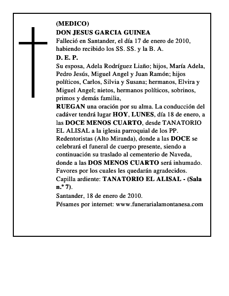 DON JESUS GARCIA GUINEA
