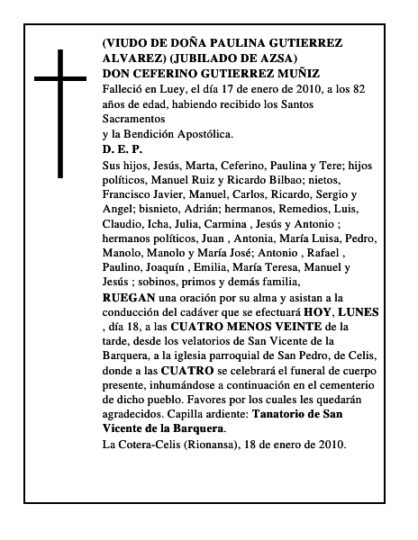 DON CEFERINO GUTIERREZ MUÑIZ