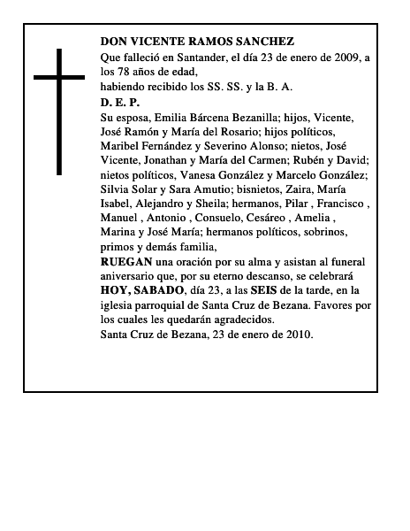DON VICENTE RAMOS SANCHEZ