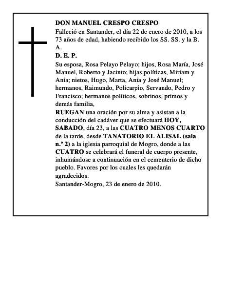 DON MANUEL CRESPO CRESPO