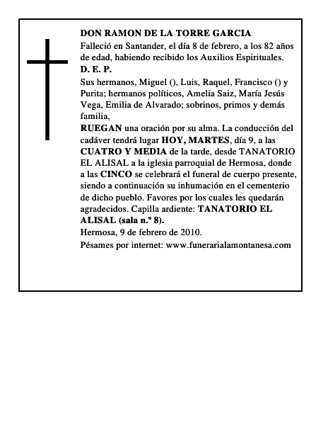 DON RAMON DE LA TORRE GARCIA