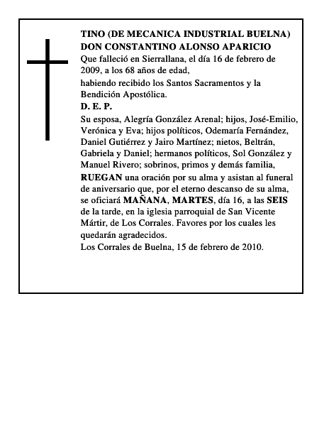 DON CONSTANTINO ALONSO APARICIO