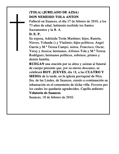 DON NEMESIO TOLA ANTON